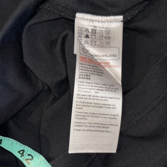 Espirit Black floral pocket detail crewneck unisex T-shirt Sz XL - Picture 10 of 13